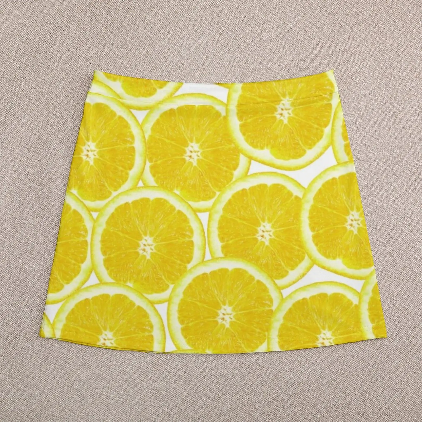 Summer Citrus Lemon Slices Mini Skirt fairy grunge new in dresses Korean skirts women's golf wear summer