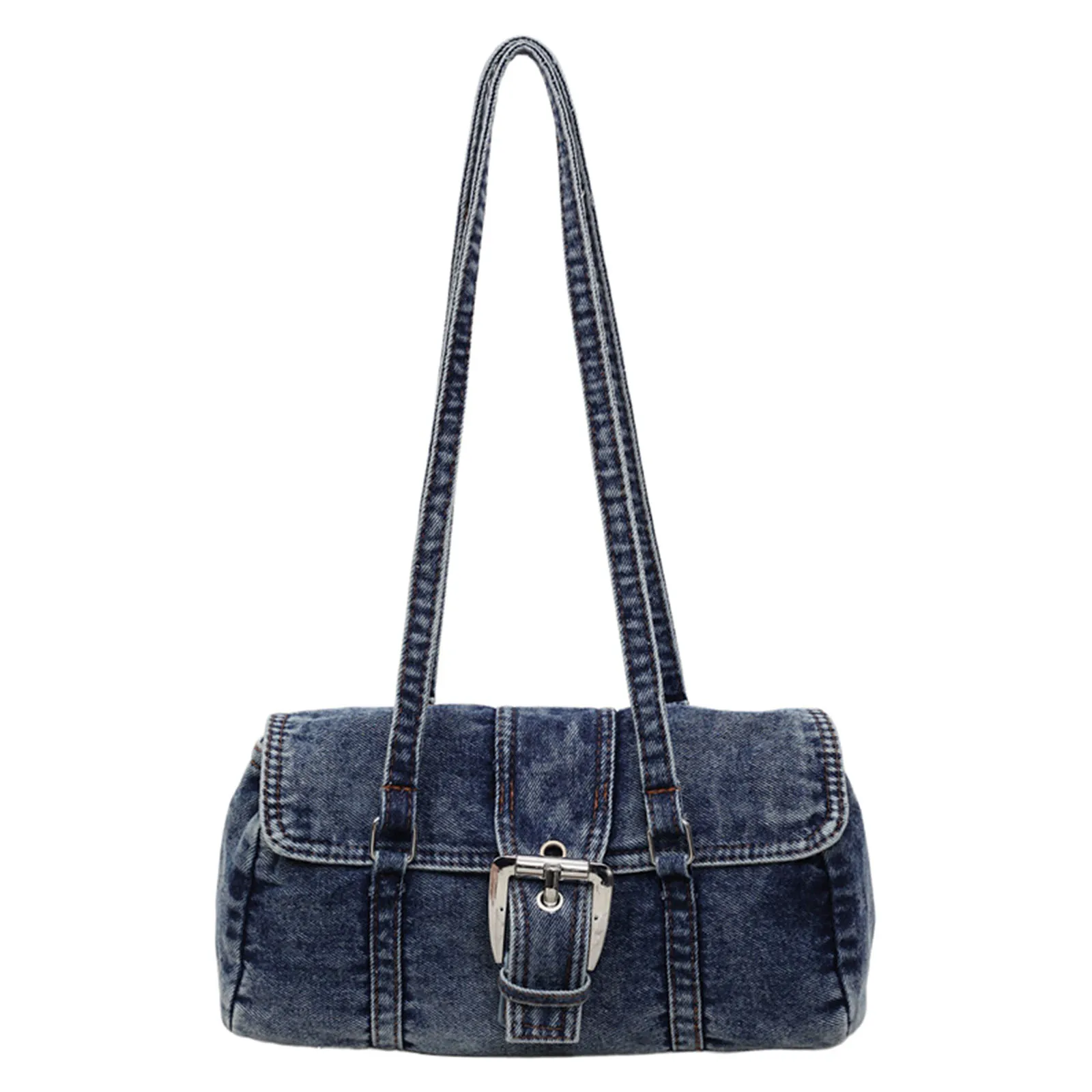 

Denim Square Shoulder Bags Large Shoulder Handbags with Top Handle Boston Handbag for Women Travel Shopping Daily Use