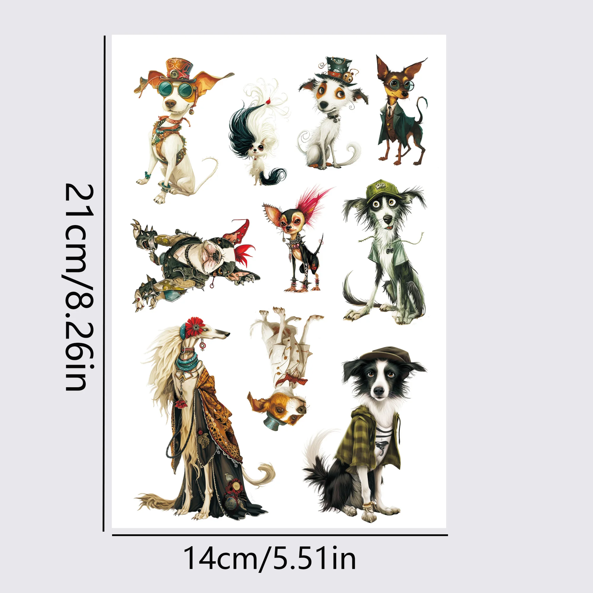 JAIIMAN 90 Stück große Vintage Crazy Animal DIY selbstklebende dekorative Aufkleber, Scrapbooking-Zubehör, Junk Journal Kits – Detail 6