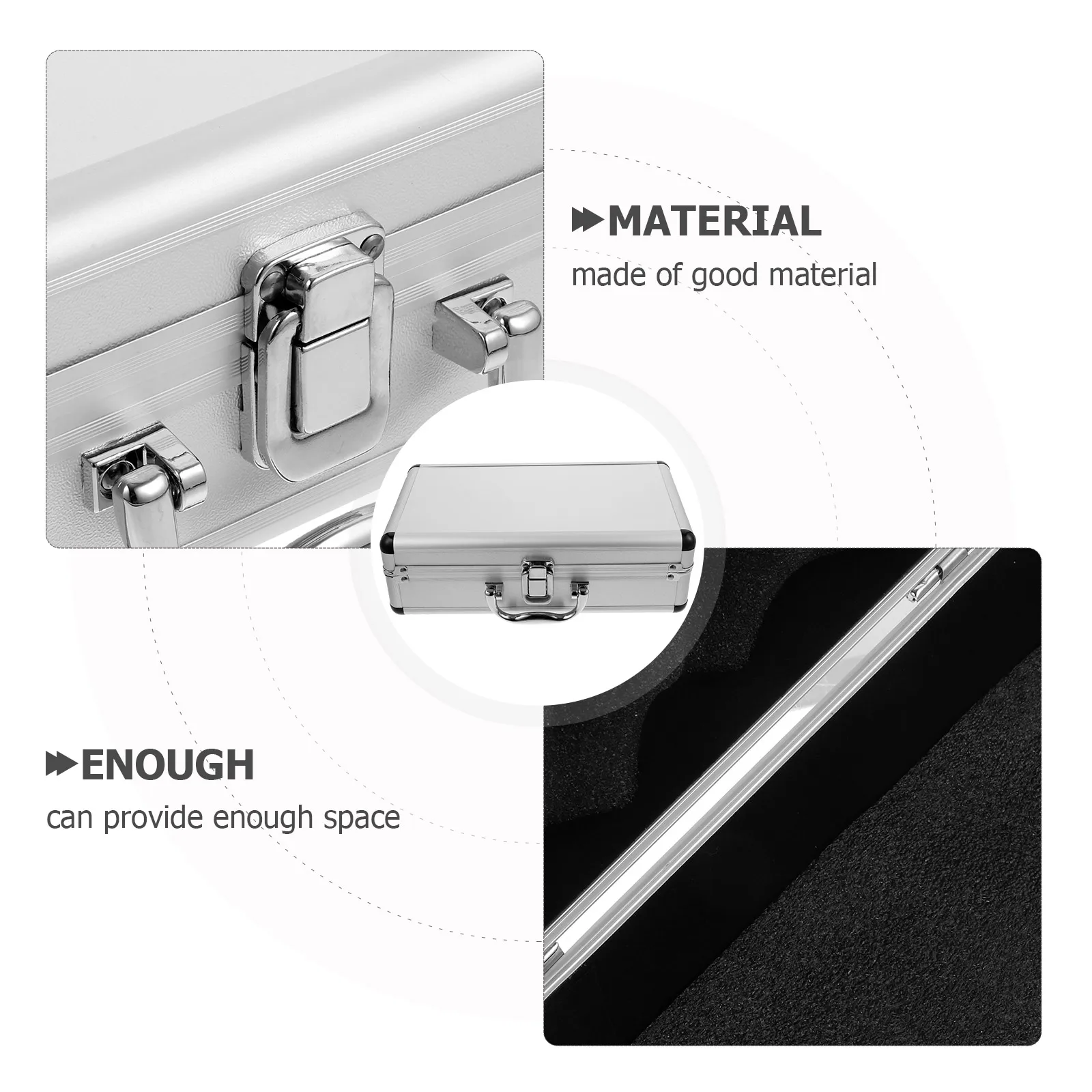

1Pcs Lockable Portable Tools Box Aluminum Alloy Storage Case Multi-Purpose Tool Container