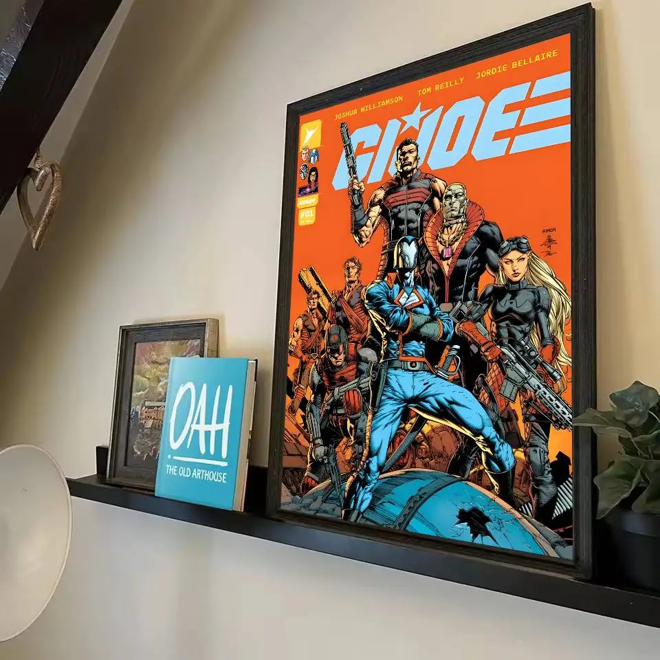 جي.إي. ملصق جو فني ذاتي اللصق مقاوم للماء ملصق ورقي مقهى بار غرفة النوم جدار ديكور #5