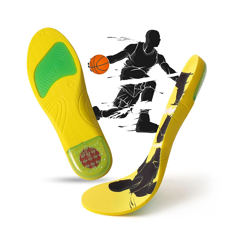 

High-elastic Shock-absorbing Insoles Comfortable Breathable Sweat-absorbent Thickened for Running and Basketball Insole