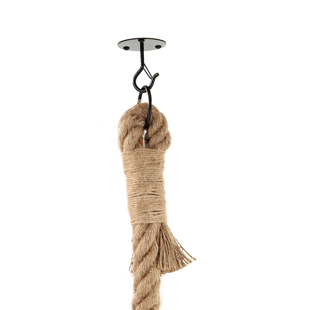 Katzen-Kletterseil mit Haken, Decken- und Wandmontage, Kratzbaum-Kletterseil-Spielzeug, geeignet für Haus- und Freigängerkatzen – Detail 8