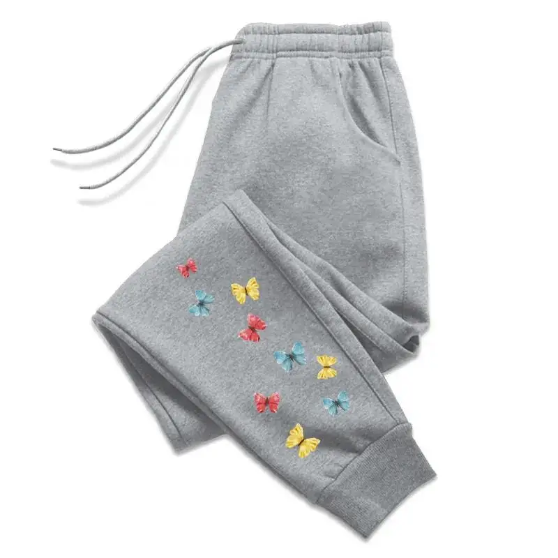 Womens Sweatpants Butterfly Printing Daily Casual Trousers Sports Jogging Pants Versatile Men Sweatpants   Popular Style