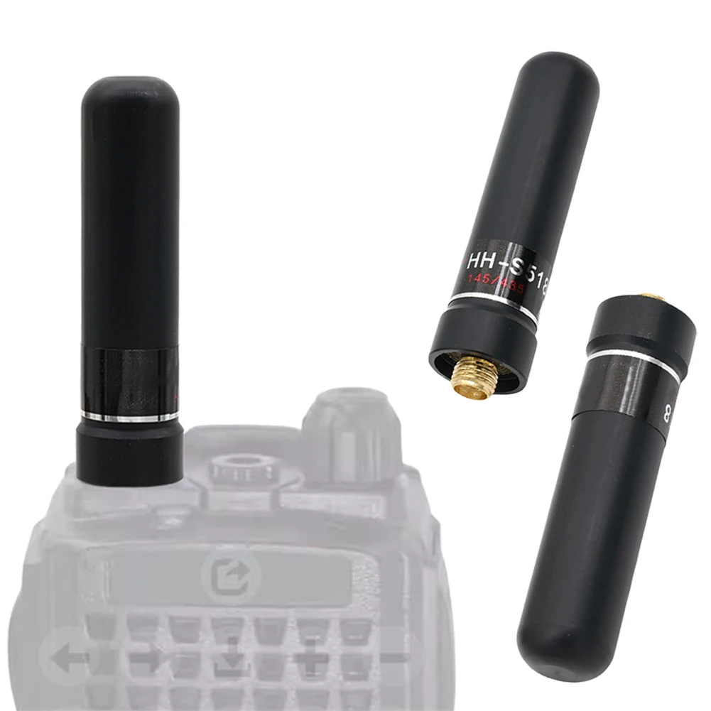 

HH-S518 Short-Arm High Gain Antenn SMA-F UV 145/435 Mhz Stubby Antenna Dual Band Mini Antenna for Baofeng UV-5R Two Way Radio