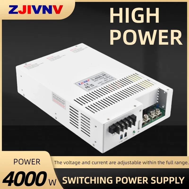 

4000W Switching Power Supply SMPS PSU AC to DC 24V 36V 48V 60V 72V 80V 100V 120V 150V 200V 220V Adjustable Power Supply S-4000