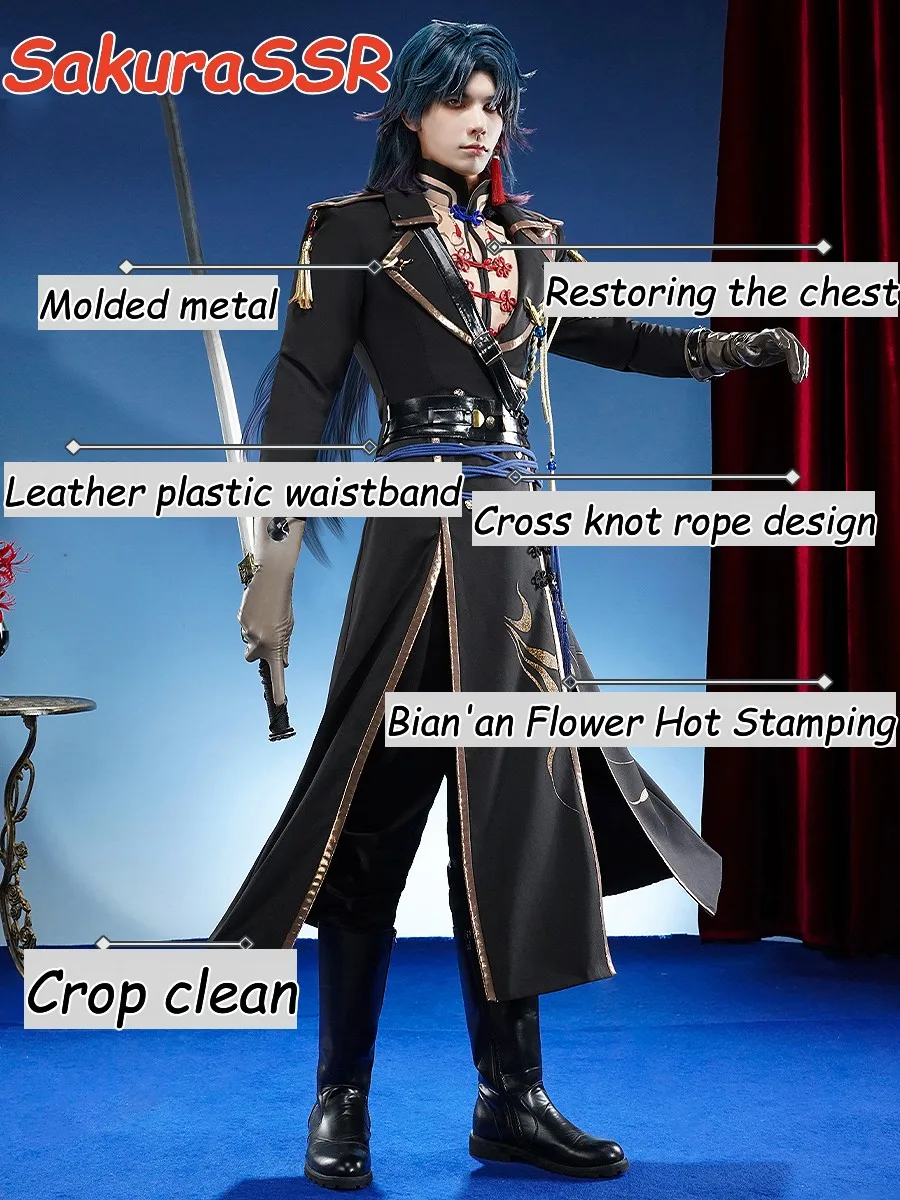 

Blade Doujin Cosplay Costume Game Honkai: Star Rail Cosplay SSR Men Costume Blade Doujin Cosplay The Warrior Cosplay