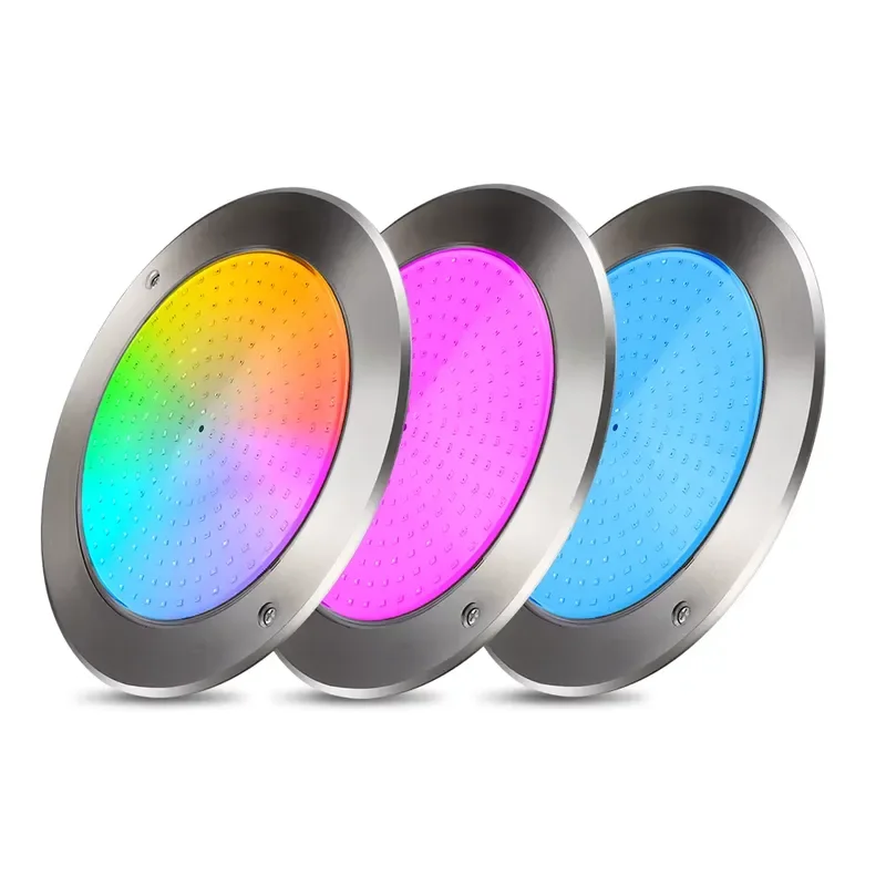 Stainless Steel Marine Grade Pool Light 2 Wire LED Underwater Wall Lamp with Remote Control for Swimming Pool Garden
