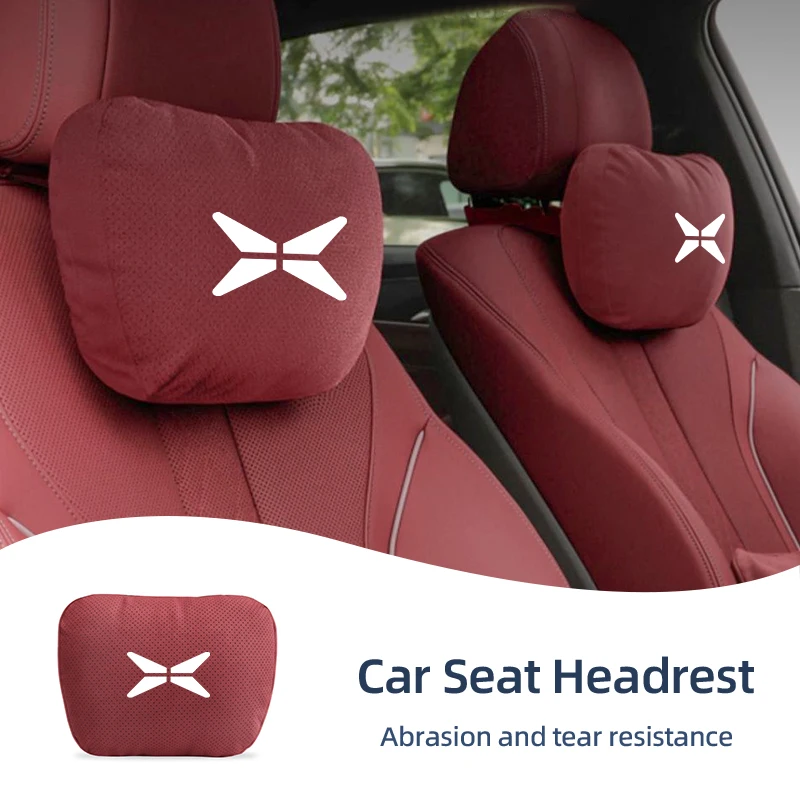 

Suede Leather Car Neck Pillow Auto Seat Headrest Cushion For Xpeng P7 G3 G3i G9 P5 X2 N5 F30 H93 Beta 2019 2020 2021