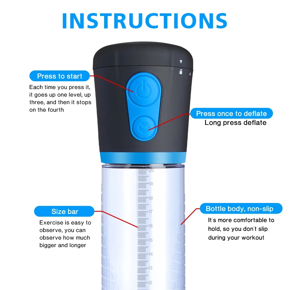 مضخة كهربائية لضغط القضيب للرجال ، جهاز استمناء الذكور الحميمة ، زيادة القضيب ، أداة تكبير القضيب ، تكبير القضيب ، ألعاب جنسية