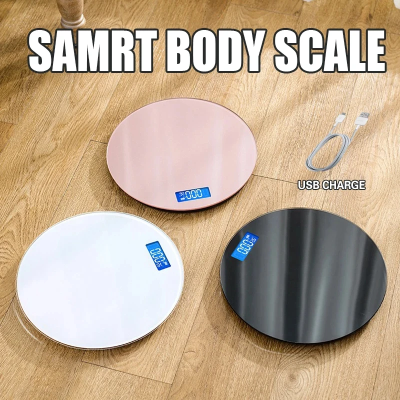 Весы напольные электронные круглые со светодиодным цифровым дисплеем Весы напольные электронные круглые со светодиодным цифровым дисплеем