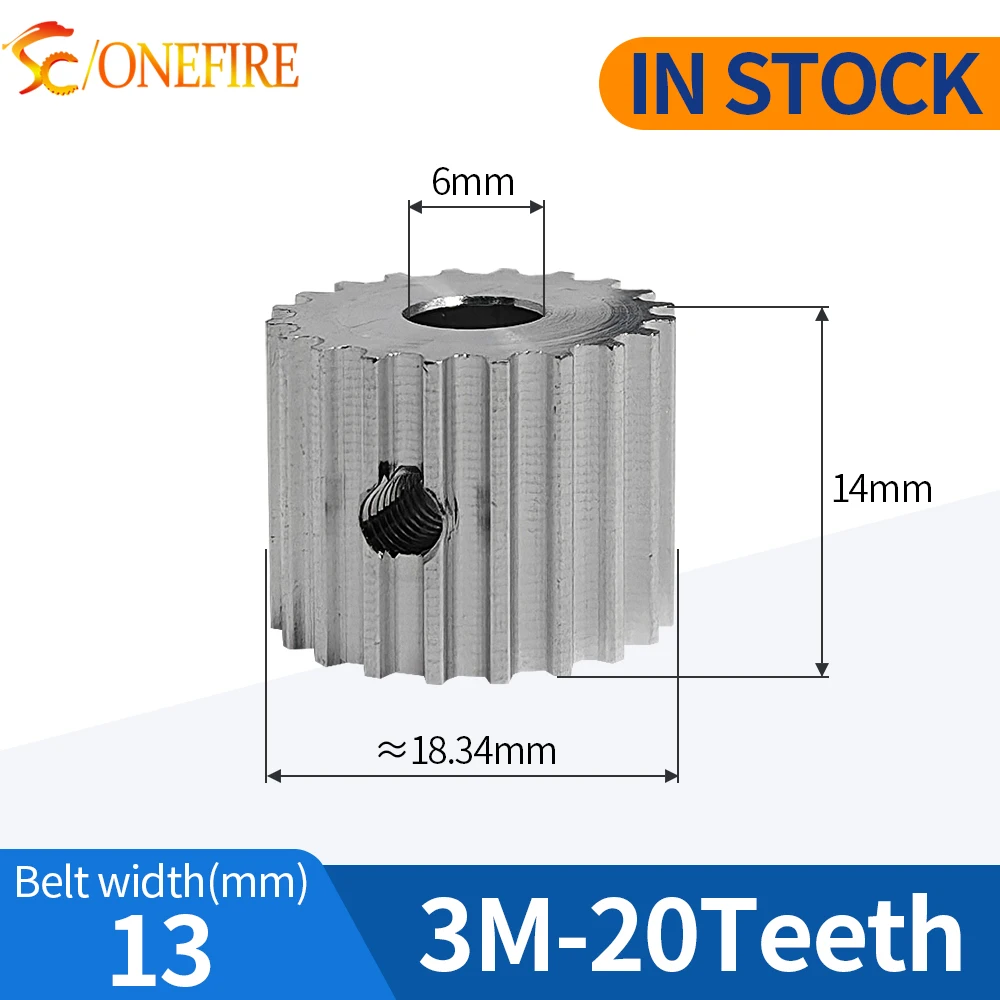HTD 3M Synchronous Pulley 20 Teeth Bore 6mm For Belt Width 13mm 3M 20Teeth Aluminium Timing Wheel 20Teeth Gear Sheave