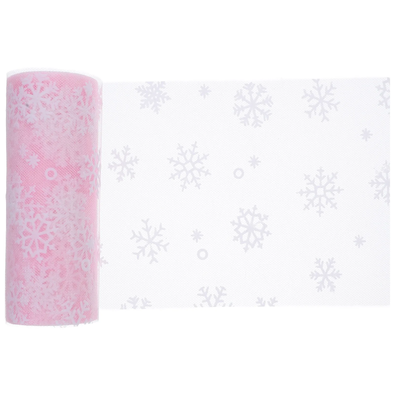 

15 Cm Snowflake Decor Christmas Ribbons Holiday Party Crafts Pink Soft Tulle Fabric