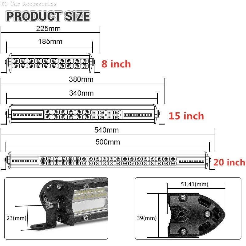 5-reihige LED-Lichtleiste 12 Zoll 264W Auto-Arbeitsscheinwerfer Flutlicht Fahrlicht für Offroad-Truck SUV ATV Traktor 4X4 LED-Leiste – Detail 22