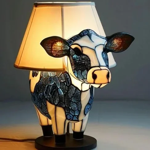Magical Animal Ornament LED Light Creative USB Plug Resin Statue Glowing Unicorn