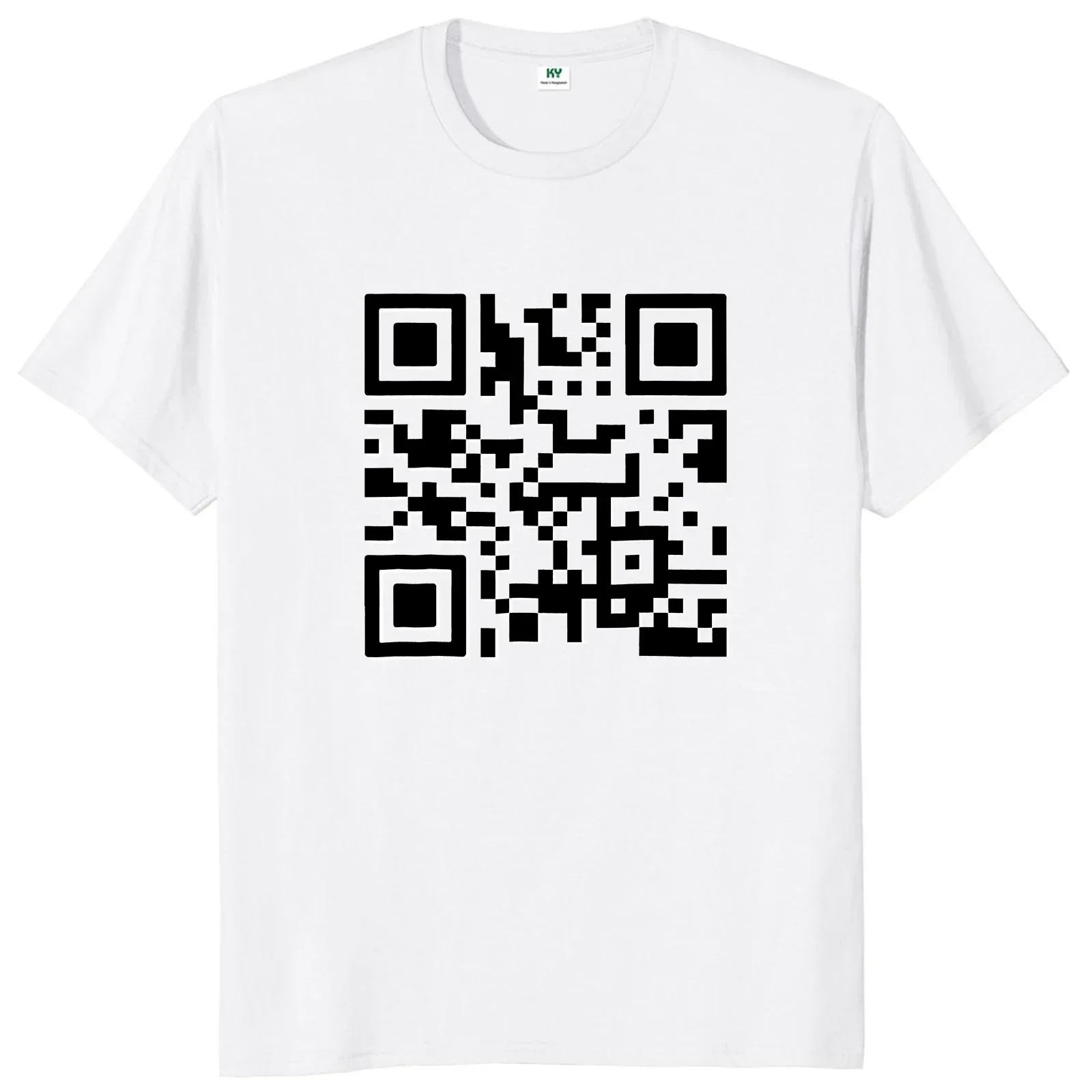 Funny F You QR Code T Shirt Adult Humor Joke Weird Gift Tee Tops 100% Cotton Soft Unisex O-neck Casual T-shirts EU Size Crewneck