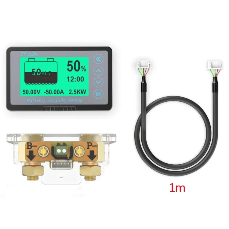 TF03K 8-120V 350A Coulomb Meter RV Battery Capacity Indicator Car Battery Tester