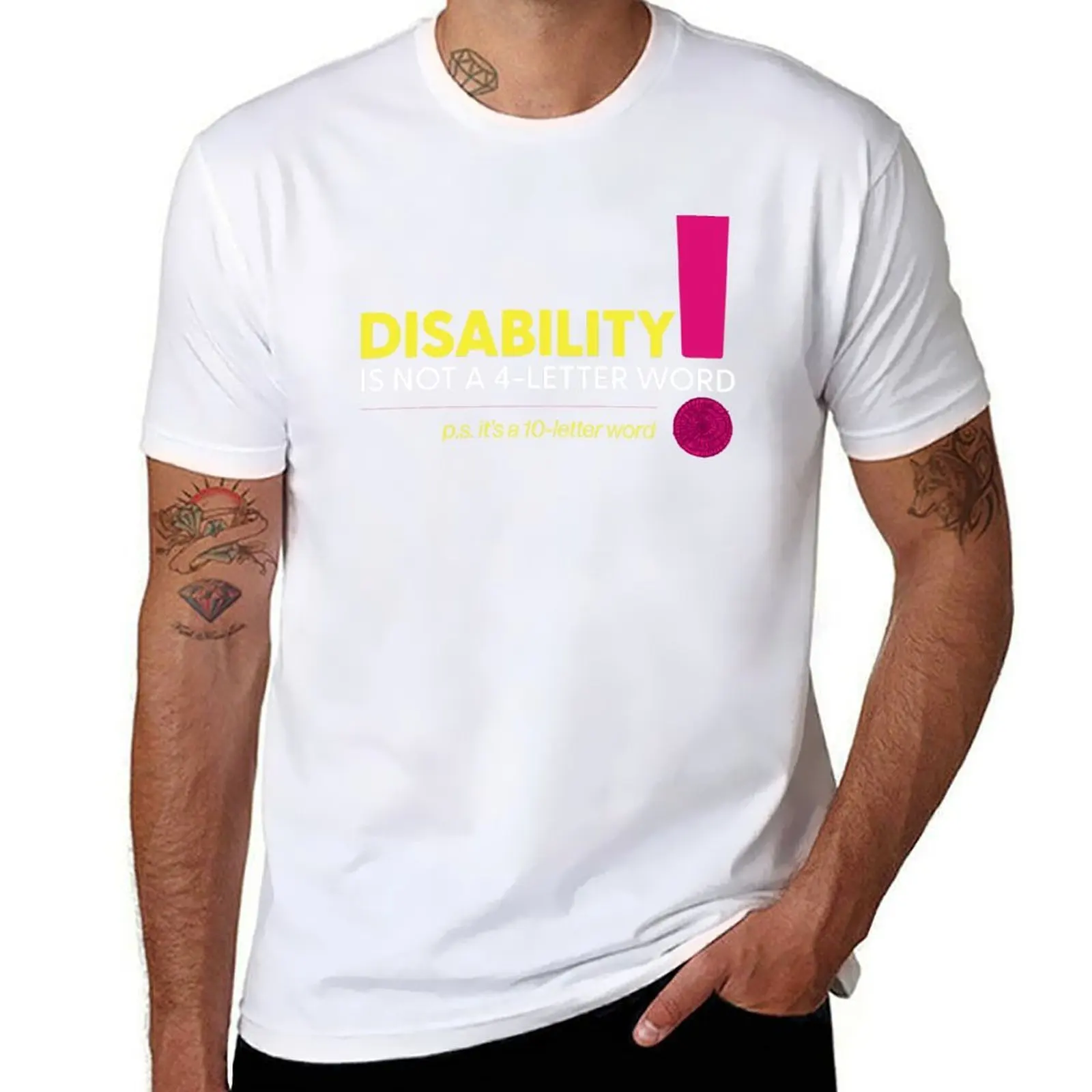

Disability is Not a 4-Letter Word - Exclamation Point T-Shirt t shirt man casual t shirts for man cotton funny T-Shirt