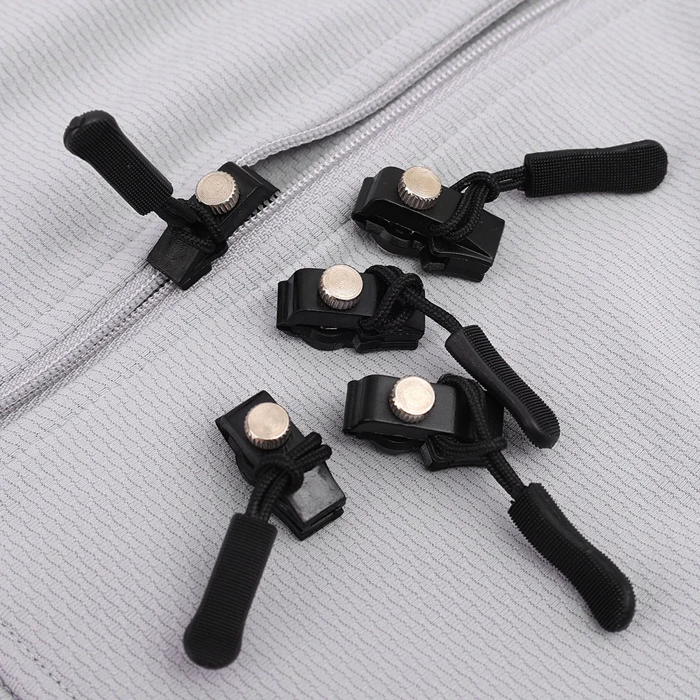 Black Zipper Repair Universal Instant Removable Zipper Puller Replacement Sliding Teeth Rescue Zippers Head for 3 Different Size