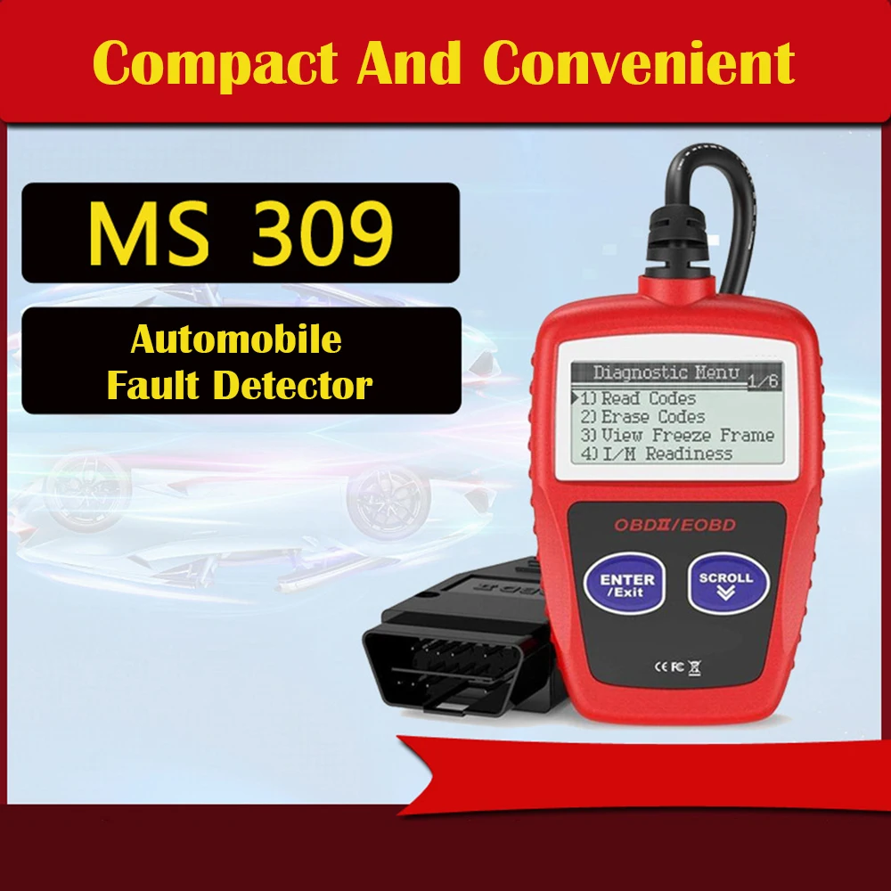 Automotive Inspection Tools OBD2 ELM327 Automotive Diagnostic Instrument Code Reader MS309 for Engine Fault Maintenance