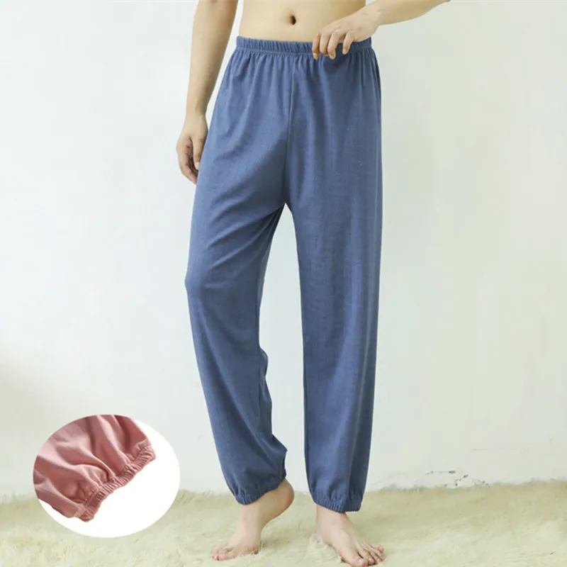 2XL-7XL Autumn Winter Men\'s Sleepwear Trousers Plus Size Loose Elastic Home Pants Warm Bottoming Pajamas Pant Male Pantalones