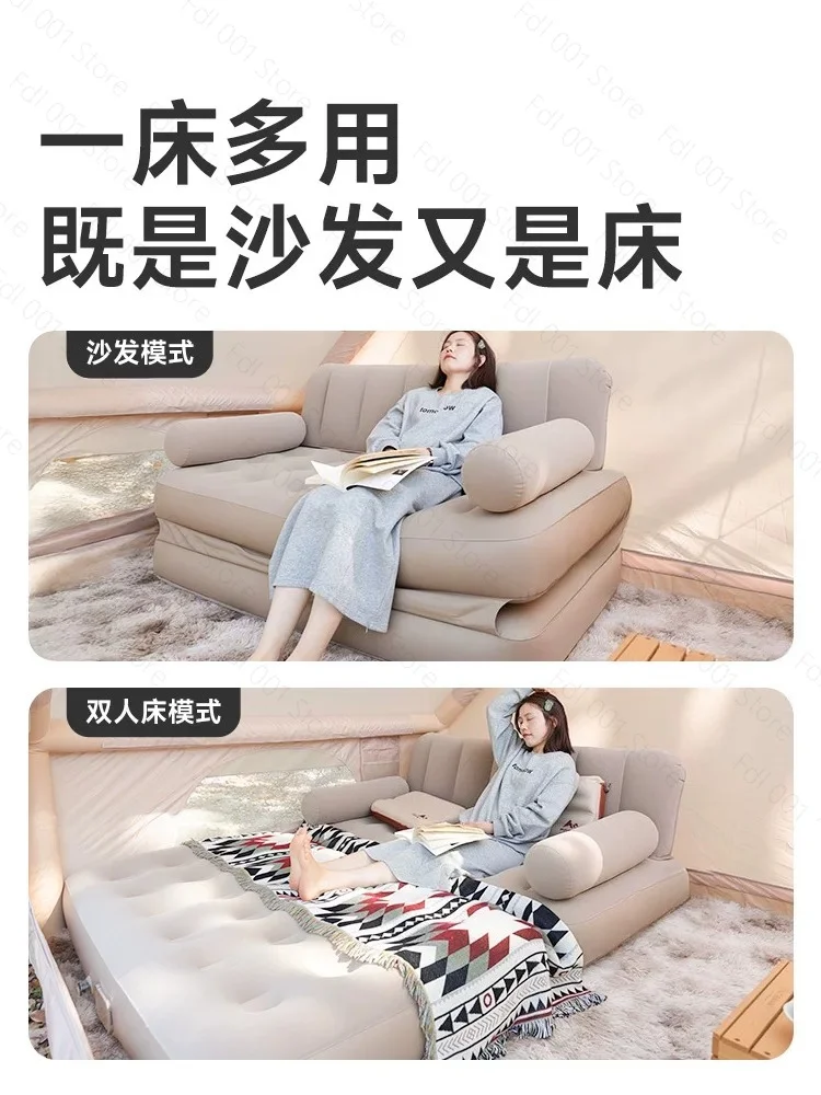 Air Mattress Waterproof Dual Use for 2 Persons Outdoor Inflatable Foldable Sofa Bed Camping