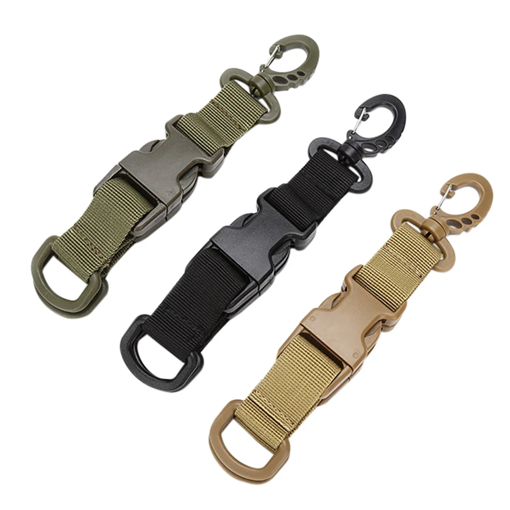 3 قطعة حزمة الخصر حلقة تسلق النايلون مشبك لسلاسل المفاتيح في الهواء الطلق المشي لمسافات طويلة التخييم على ظهره والعتاد متعددة الوظائف معلقة هوك #5