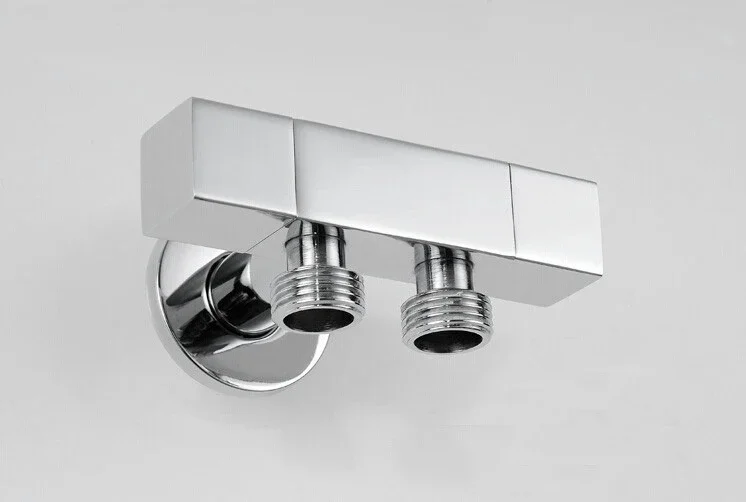 

Brass 1 inlet 2 outlet double 2 handle valve three-way Toilet valve for shattaf valve BD233