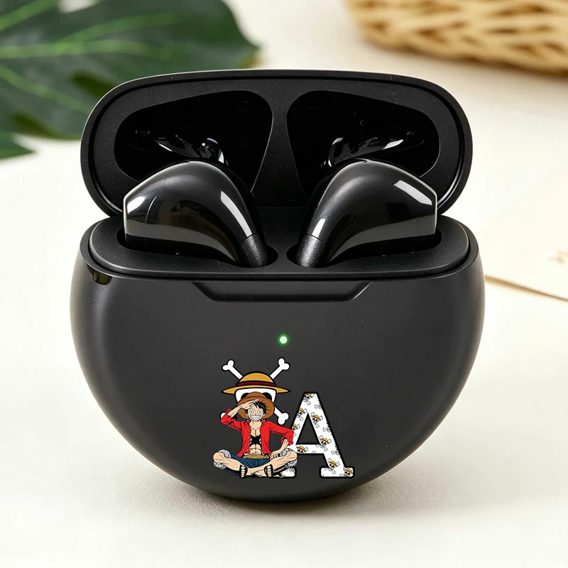One Piece Luffy Bluetooth Earphones Wireless Bluetooth Headset Noise Cancelling Earbuds with Mic Pro6 Wireless Headphones Gift
