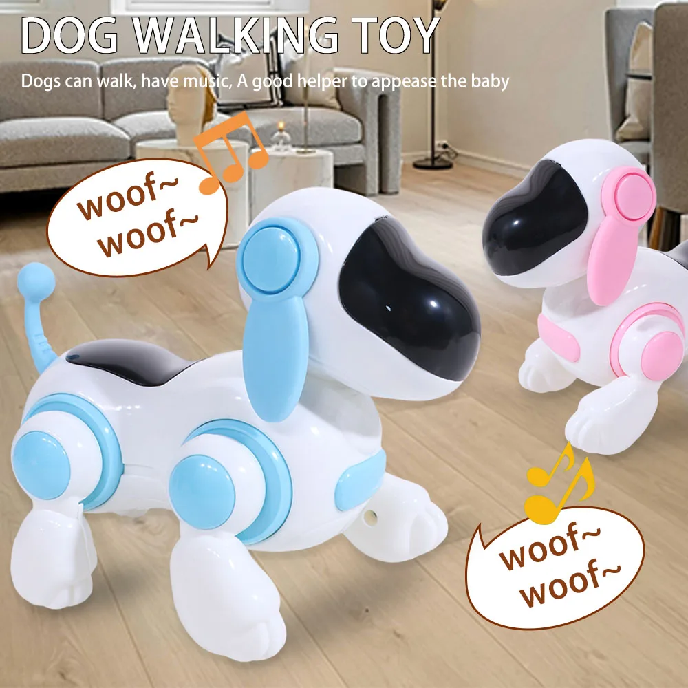 

Plastic Smart Dog Pet Toy with LED Intelligent Dog Walking Dancing Toy Dog Machine Puzzle Toy Robot Electronic Dog