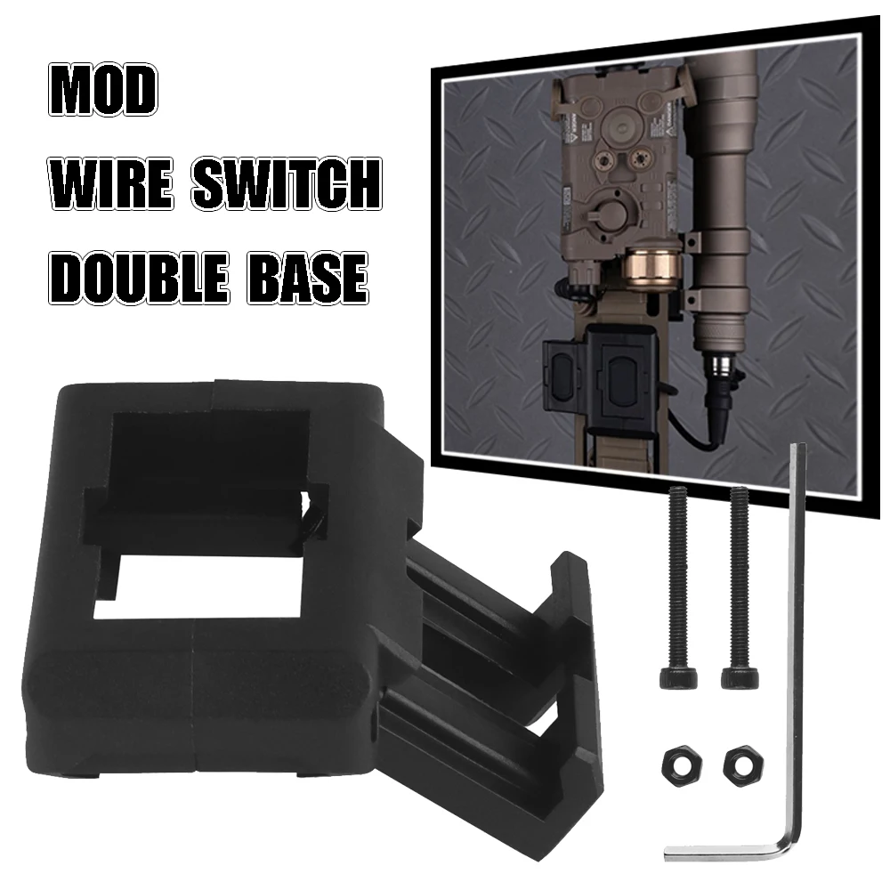

MOD Wire Switch Double Base Dangler Mount 45 Degrees angle Tactical Flashlight Remote Pressure Switch Dangler Mount