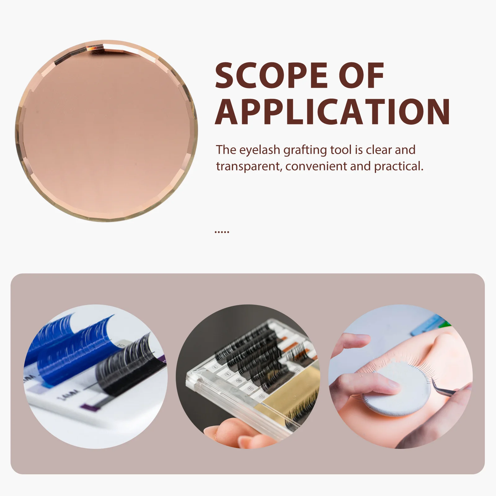 5Pcs Lash Holder for Eyelash Extension Tools Smooth Round False Eyelash Pallet Storage Container Professional Makeup Artist