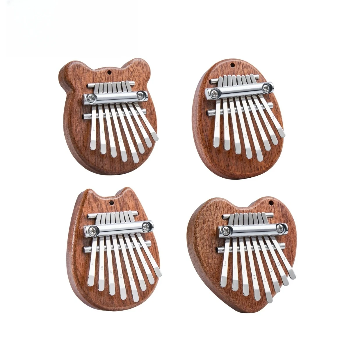 Mini Kalimba 8 Key Thumb Piano 1 Pack Water Drop Style Cute Instrument Portable Exquisite Gift Set for Kids