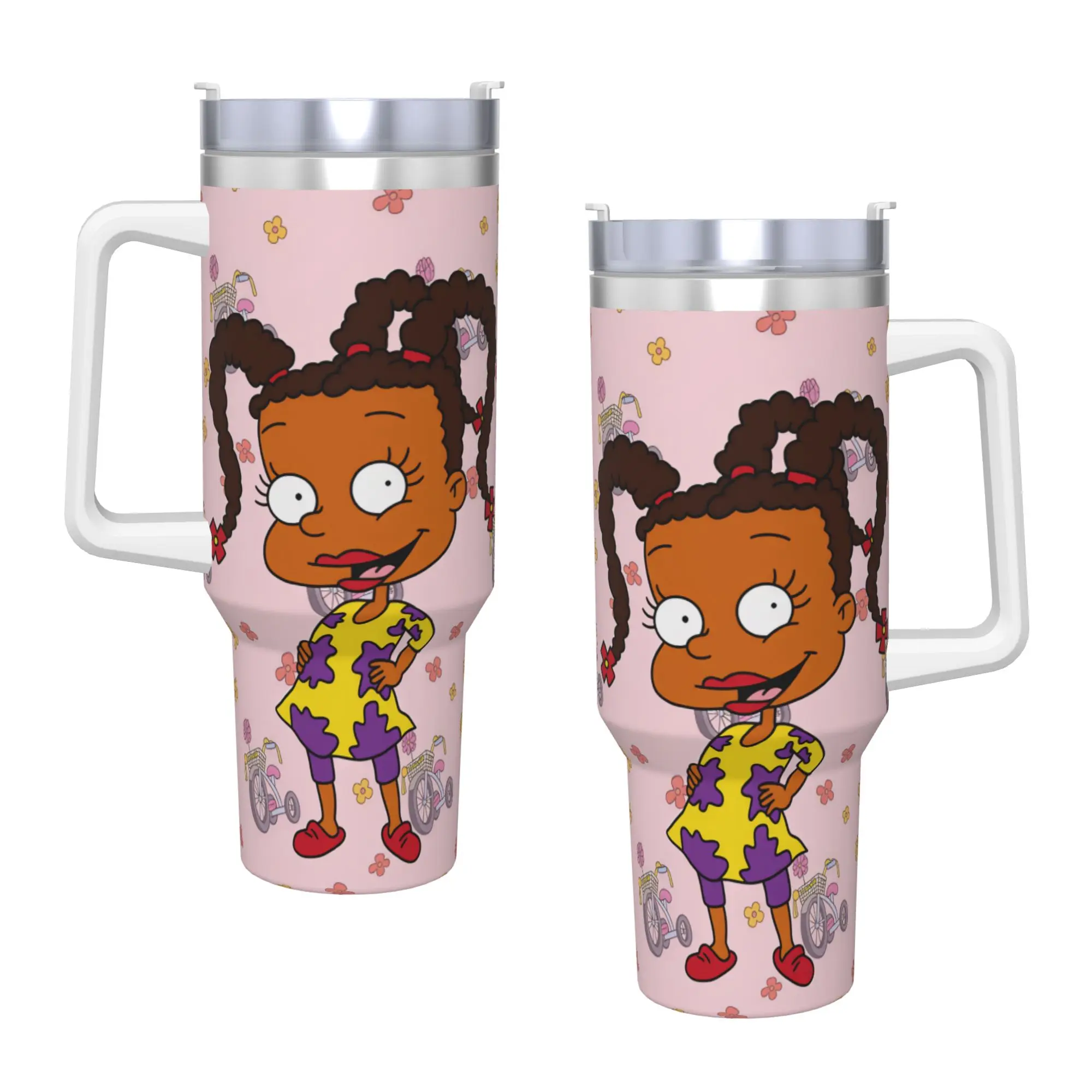 Rugrat Character Tumbler  Cold Drink Water Bottle Keep Heat Stainless Steel Thermal Cups Custom Travelist Car Mugs