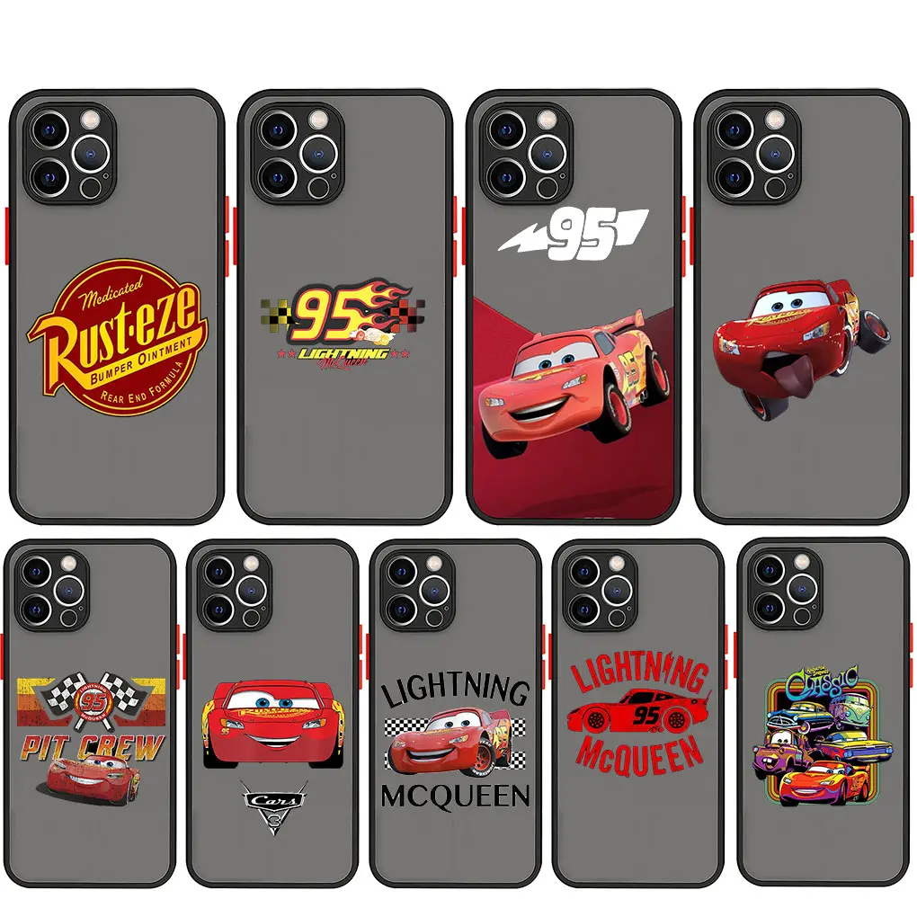 Cars Lightning McQueen Shell Cover Phone Casing for iPhone 14 13 12 Mini 11 Pro X XR XS Max 7 8 Plus + SE Soft Case