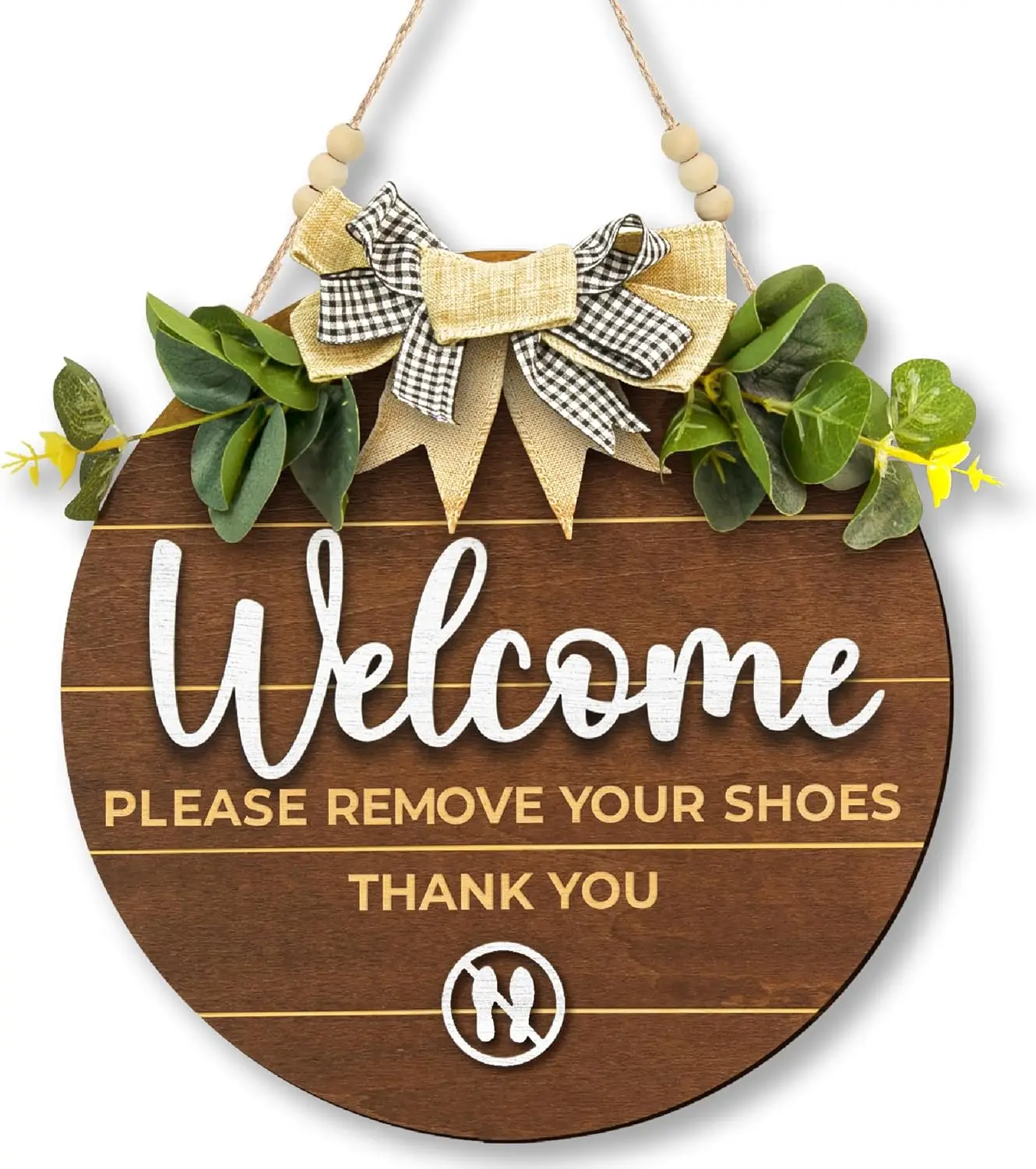 

Табличка «Добро пожаловать, пожалуйста, снимите обувь» — Знак «Без обуви» для входной двери, настенный декор для дома