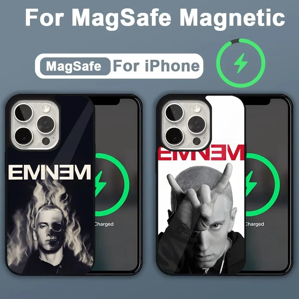 

E-minem Rapper Phone Case For iPhone 16,15,14,13,12,11,Plus,Pro,Max,Mini Magsafe Magnetic Wireless Charging