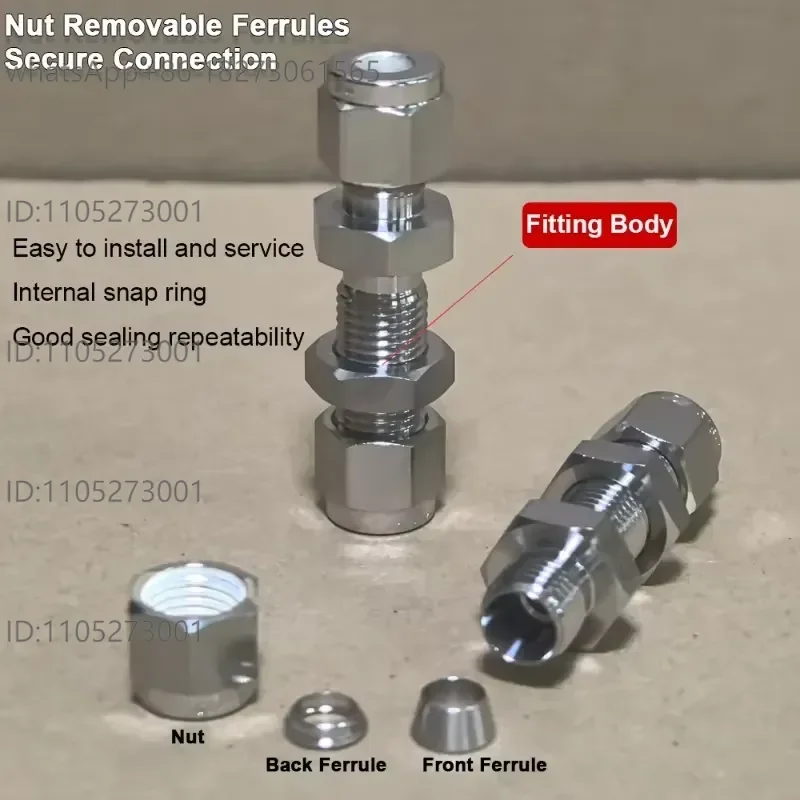 1PCS High quality stainless steel partition pipe joint 6mm -10mm 1/8 inch -3/4 inch collar pipe joint