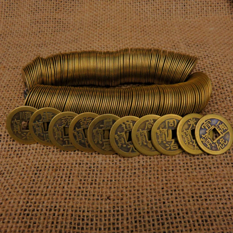 

10Pcs/set Foreign Trade New Antique Coins Copper Coins Chip Coins 2.4 Cm Pure Copper Ornaments Metal Crafts