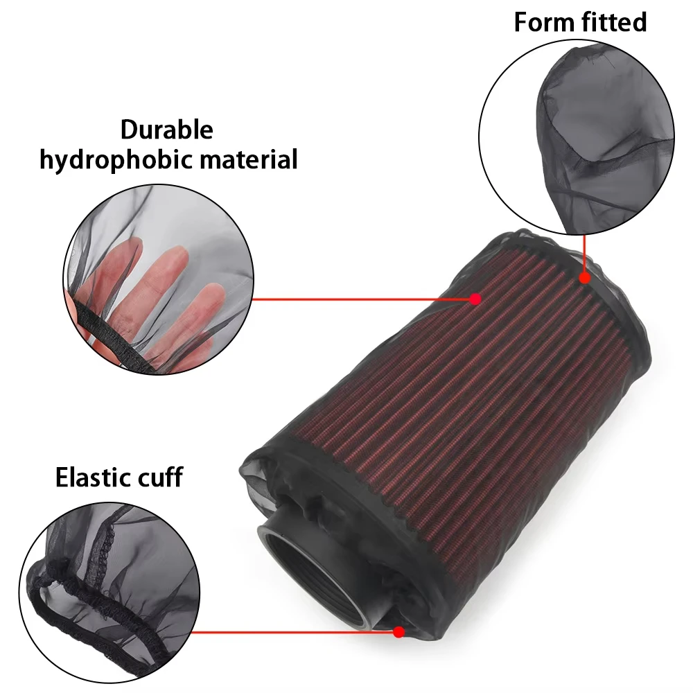 Universal Air Filter Dust Protection Cover for High Flow Cold Air Intake Filter Car Performance Mod Parts