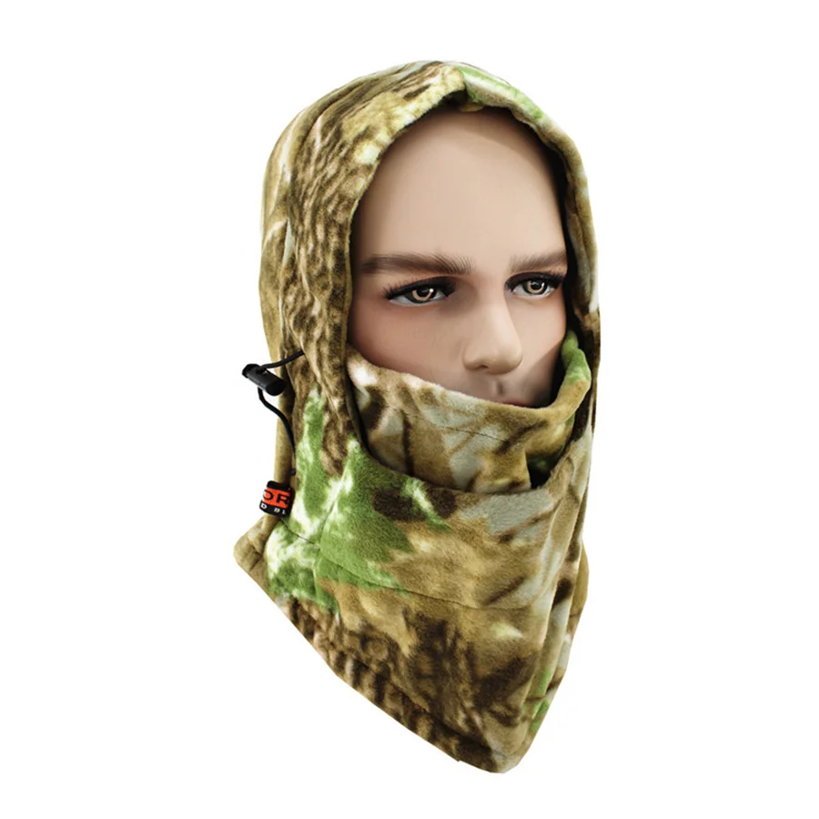 Cagoule tactique d'hiver en polaire, masque facial coupe-vent, chauffe-cou pour la chasse, la pêche, le cyclisme et les Sports