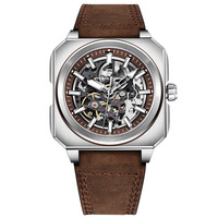 PAGANI DESIGN 1791 New Retro 38mm Square Luminous Dial 50m Waterproof Hollow Design Men's Mechanical Automatic Watch Luxury Gift