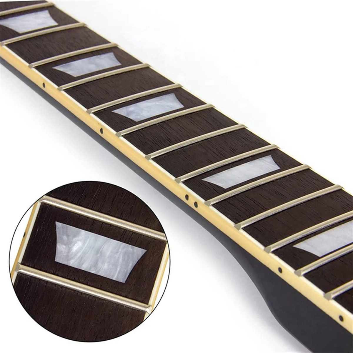 N17R 22 trastes guitarra eléctrica mástil de arce diapasón de palisandro negro para guitarras LP