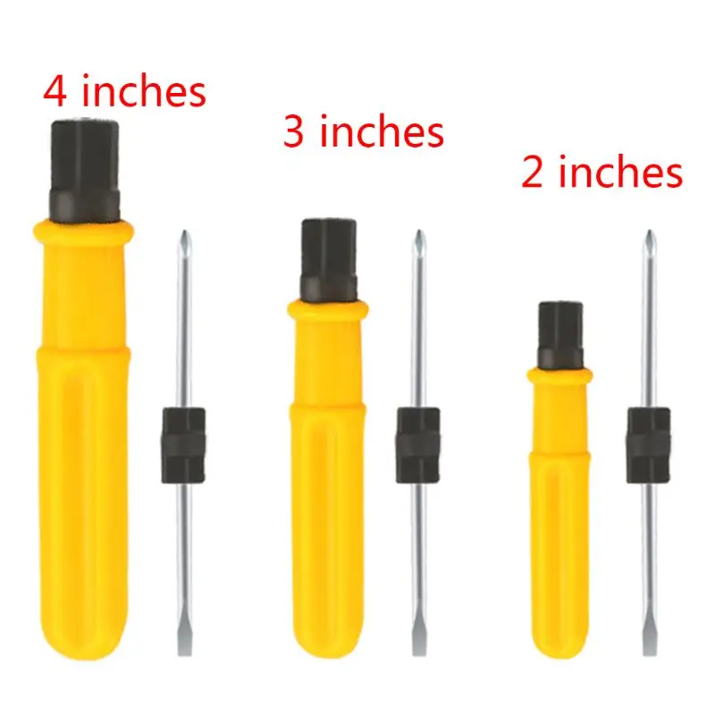 2 Sides Phillips and Slotted Double Head Screwdrivers Portable Repair Tools