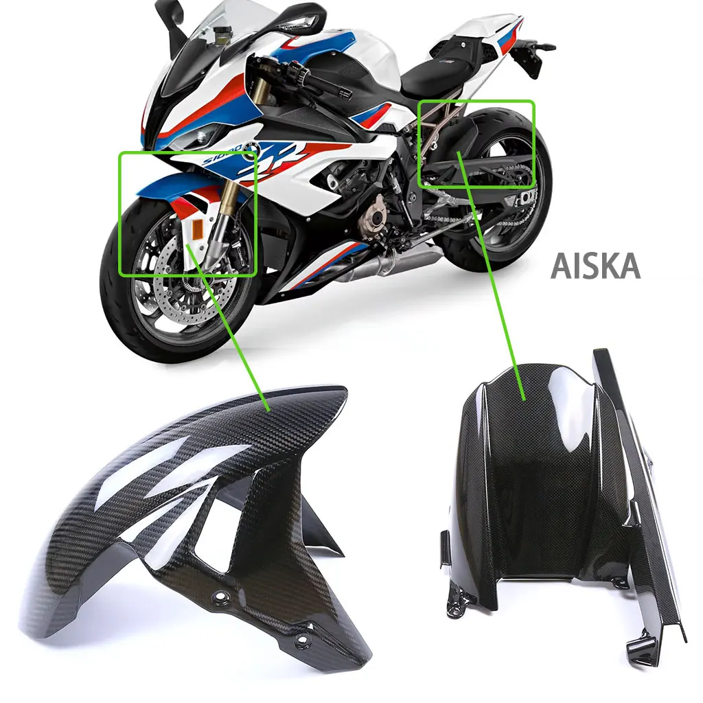 3K Carbon Fiber Front Rear Fender Wheel Splash Mudguard For BMW S1000RR S1000R M1000RR M1000R 2019 - 2023 Mud Guard Fairing Kit