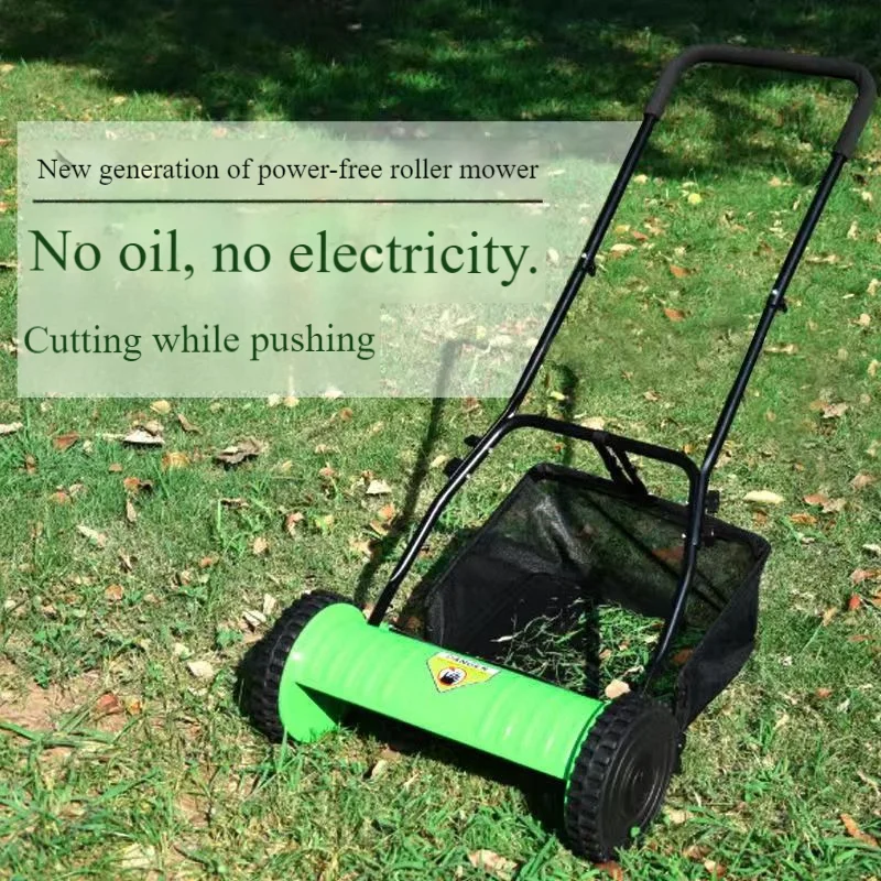

12/14/16Inch Villa Garden Lawn Mower, Multi-Function Push Grass Cutter for Small Area Home Use