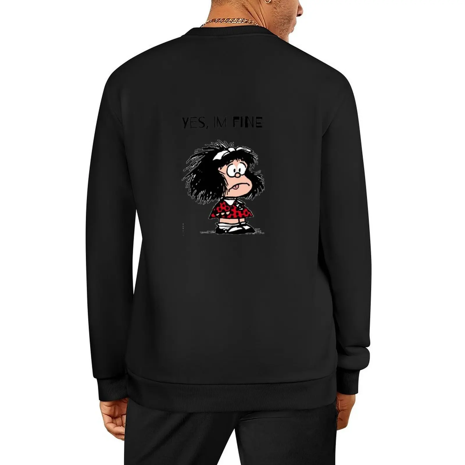 

Mad Mafalda Pullover autumn men clothing japanese style mens designer clothes aesthetic sweatshirts