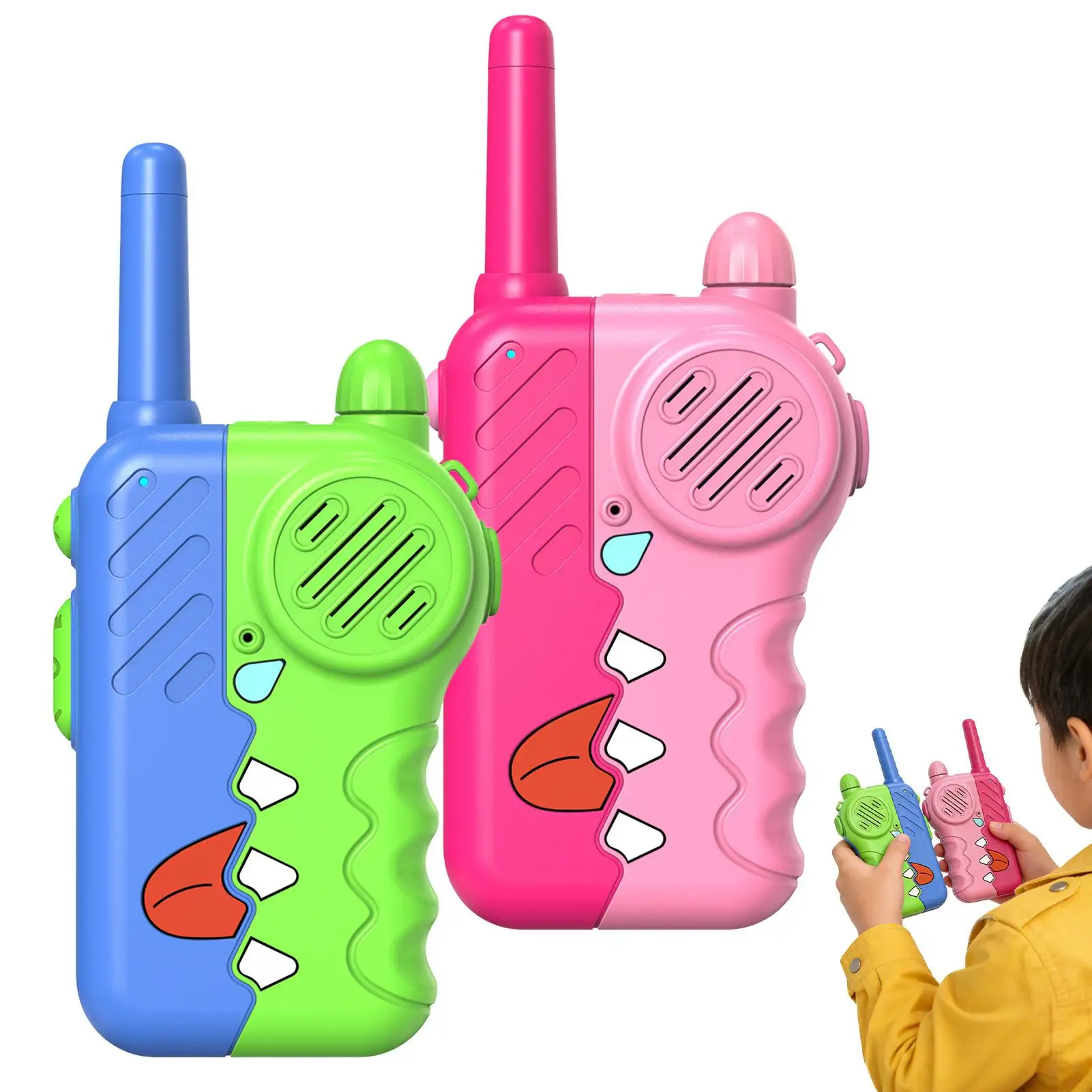 Childrens Walkie Talkie Educational Toys Walkie Talkies Cute Wireless Interactive with Flashlight for Indoor Outdoor Home Park