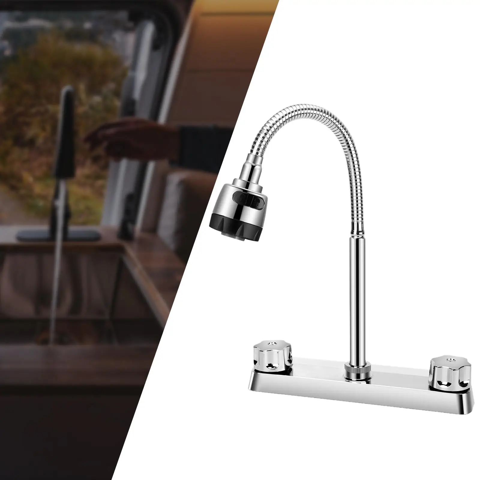 RV Kitchen Faucet Portable Lightweight Sturdy Flexible for RV Motorhomes