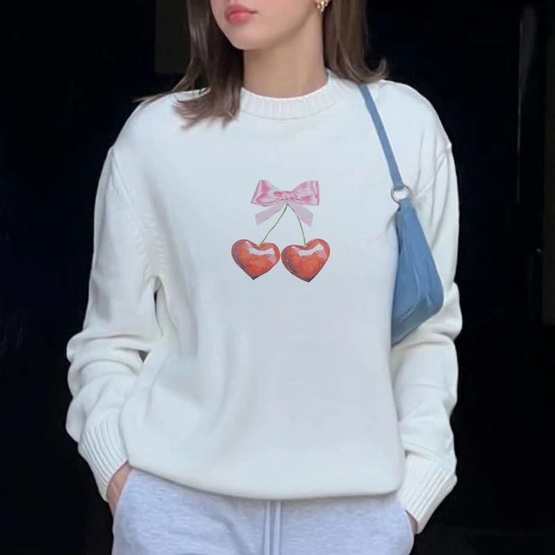 

Basic Warm Knitted Pullover Women's Casual O Neck Long Sleeve Loose Sweater Sweet 2024 New Autumn Female Commuting Street Jumper